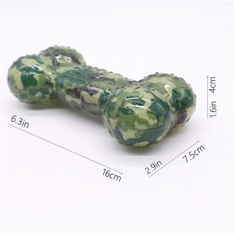 PUPWONG Dog Squeaky Chew Bone Toys With Bouncing Latex Squeak Floating Fetch Toy For Puppy and Dogs (Camouflage) Camouflage - PawsPlanet Australia