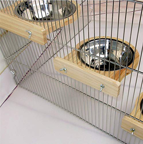 [Australia] - Hamiledyi Bird Food Bowl Stainless Steel-Clamp Holder Cage Bird Feeder Dish for Cockatiel Budgies Parakeet Parrot 