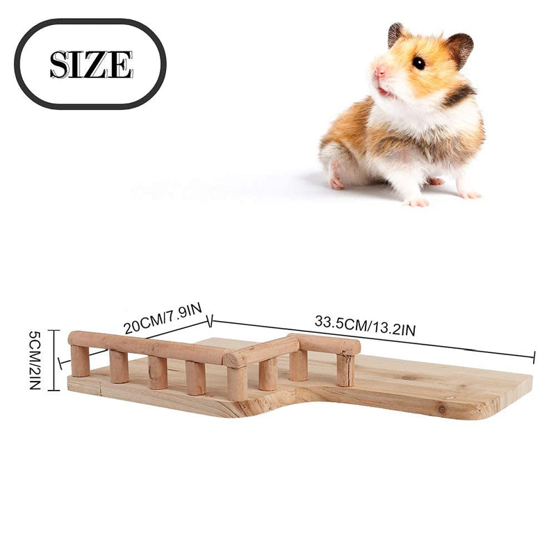 eecoo Birdcage Stands Hamster Climbing Platform, Wooden Rest Platform with Railing Small Pet Wooden Toys for Guinea Pig Chinchilla Small Animals Climbing - PawsPlanet Australia