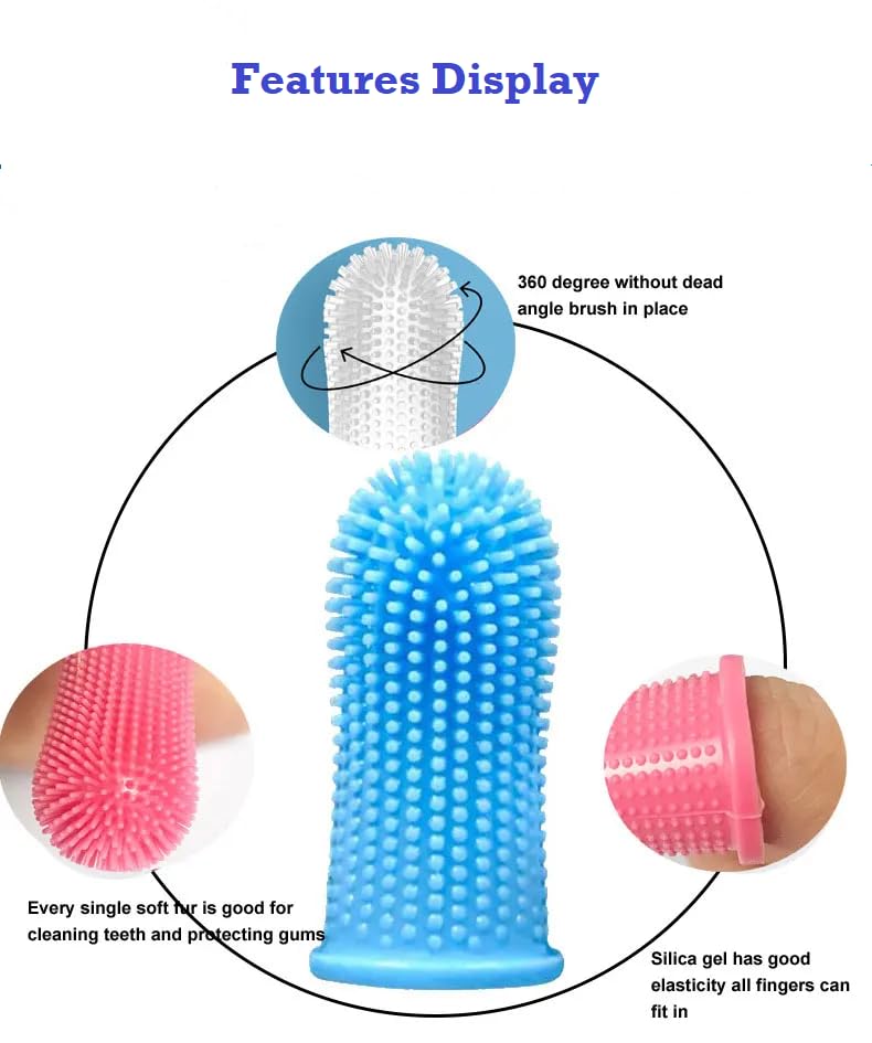 Cepillo de dientes de silicona para mascotas. Pet Silicone Toothbrush Dental Care for Dogs and Cats, Removing Stains and Tartar, Promotes Oral Health and Freshens Breath. Yellow - PawsPlanet Australia