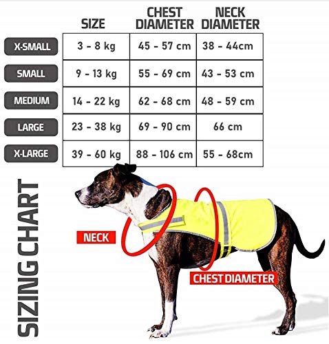 My Furry Friend Dog Safety Vest High Vis/Hi-Vis | Highly Reflective Lightweight Cotton Dog Jacket | Keep Your Dog Safe Visible From Cars Cyclists Hunting Accidents | 3 Sizes (S/M/L) | (Small, Orange) Small - PawsPlanet Australia