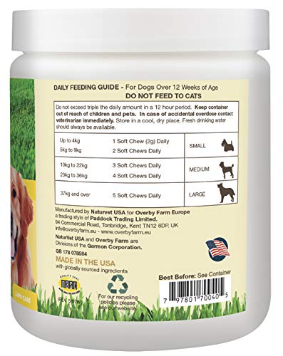 Overby Farm Grass Saver Soft Chews for Dogs, 120-Piece, 240 g - PawsPlanet Australia