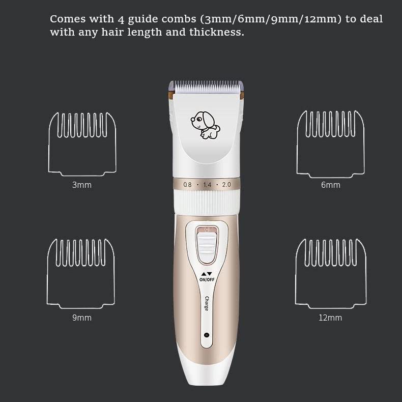 INF dog trimmer wireless and quiet, with accessories gold/white - PawsPlanet Australia
