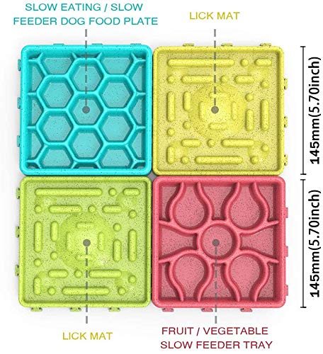 Elezenioc Slow Feeder Dog Bowl Toy Mat,puppy Treat Dispenser Puzzle Slow Feeder Dog Toy,interactive Feeder Slow Bowl,dog Training Games Feeder with Non-slip for Puppy Pet - PawsPlanet Australia