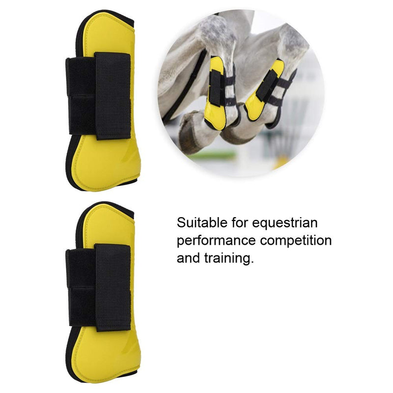 Broco 1 Pair of Horse Jumping Leg Boot Protection Support Wrap Equestrian Equipment(Yellow) - PawsPlanet Australia