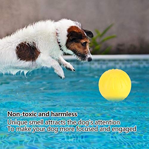 Dog Toys Balls Solid Portable Durable EVA Yellow Solid Bite Resistant Floating Pet Dog Training Ball Chew Toys Rubber Indestructible Durable Tough - PawsPlanet Australia