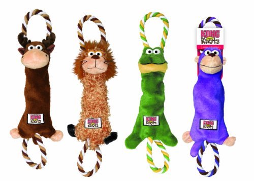 KONG - Tugger Knots Monkey - Tug of War Dog Toy, Minimal Stuffing and Looped Ropes for added Strength - For Small/Medium Dogs - PawsPlanet Australia