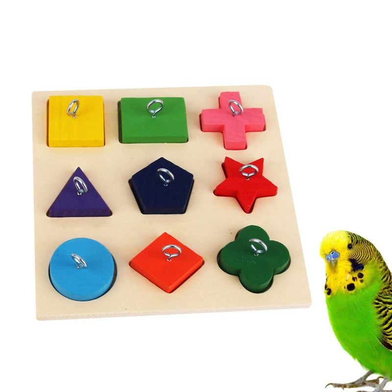 Balacoo Parrot Toys Attractive Training Interactive Educational Toy Parrot Wood Block Pet Supplies Bird Playing Toy for Parrots Birds - PawsPlanet Australia