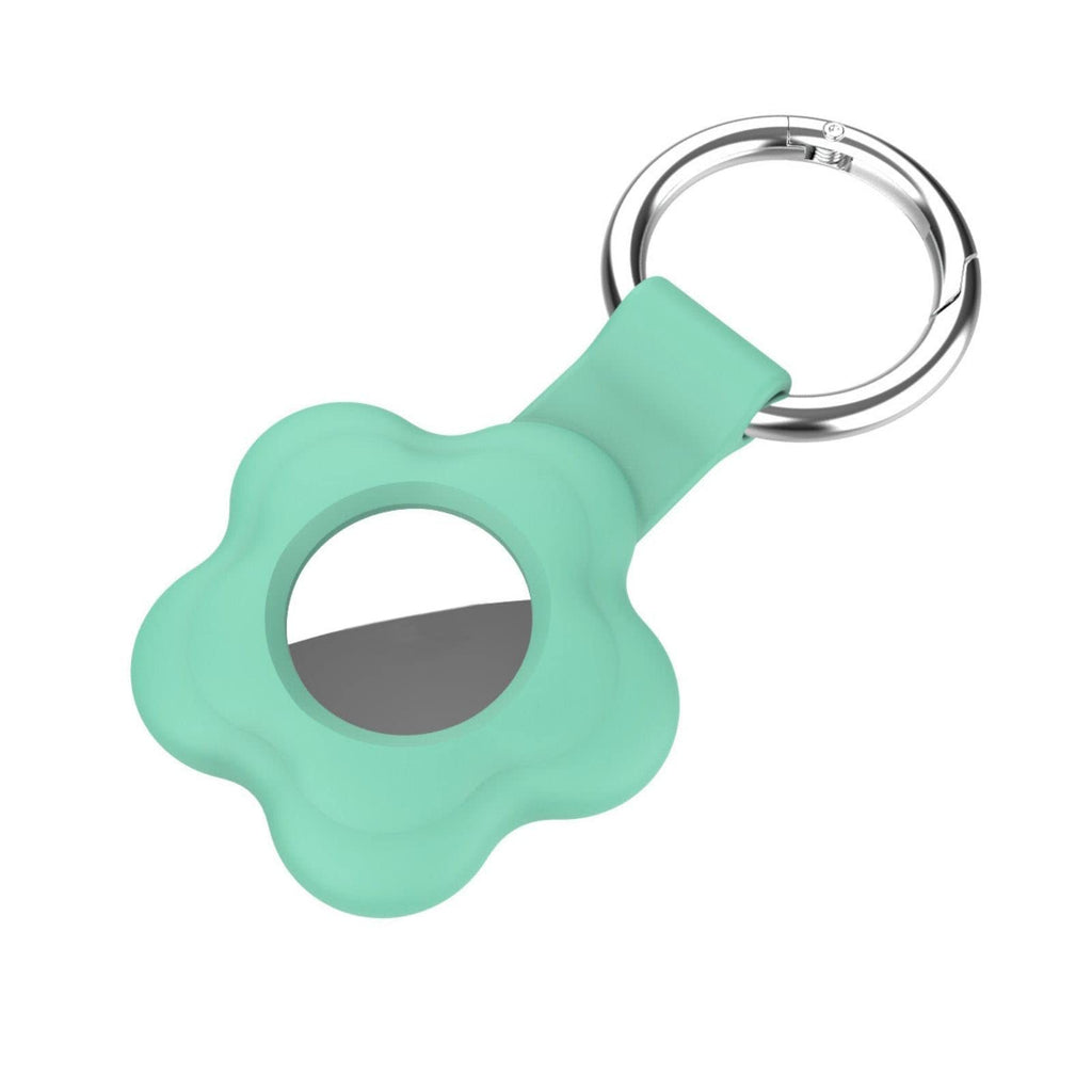 Silicone Case for Apple Airtag Location Tracker Protective Case with Keychain Anti-lost Pet Dog Cat Collar Accessories Airtag Holder Item Finder (Mint Green) Mint Green - PawsPlanet Australia