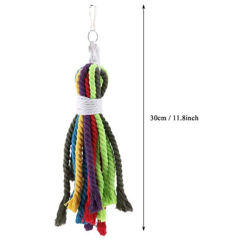 [Australia] - Parrot Colorful Preening Grooming Ropes Bird Chewing Toys Rope Toy Natural Cotton Cage Accessories for Amazons African Grey Cockatoos Conure Lovebird Lory 