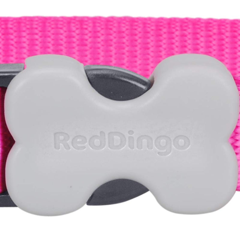 [Australia] - Red Dingo Plain Black Dog Collar s Hot Pink 