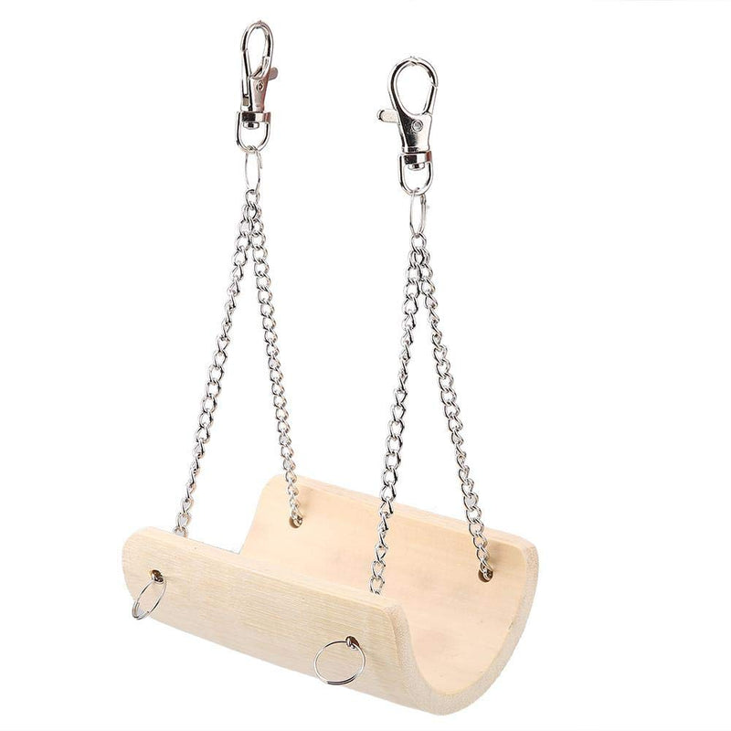 Junluck Hamster Swing, Anti-slip Cage Toys Nontoxic Curved Shape Cage Toy, Wood Swing for Small Animals - PawsPlanet Australia