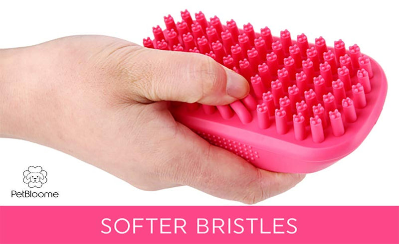 [Australia] - Dog Bath Brush, Grooming Brush and Massager for Pets - Dog Deshedding Brush Gently Removes Loose Hair - Shampoo Brush for Dogs - Best Dog Owner Gifts for Short, Medium and Long haired Dogs. 