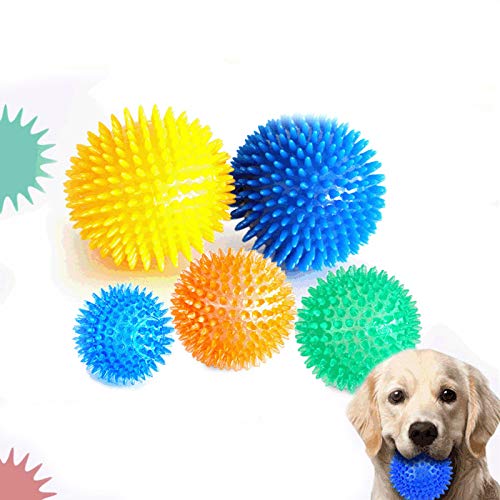 shadiao Dog Toy Sounding Bouncy Ball Dog Molar Cleaning Teeth Bite Resistant Ball Spiky Ball for Dog Pet Supplies Large Random Color - PawsPlanet Australia