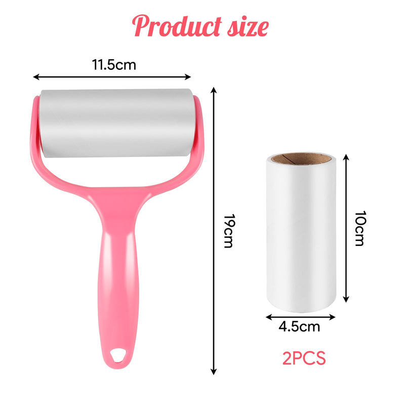 Sophisticate animal hair remover lint roller for animal hair with 2 replacement rolls (10 cm) lint roller for removing lint and animal hair from clothing, hair, cat hair, dog hair - 60 sheets/rolls - PawsPlanet Australia