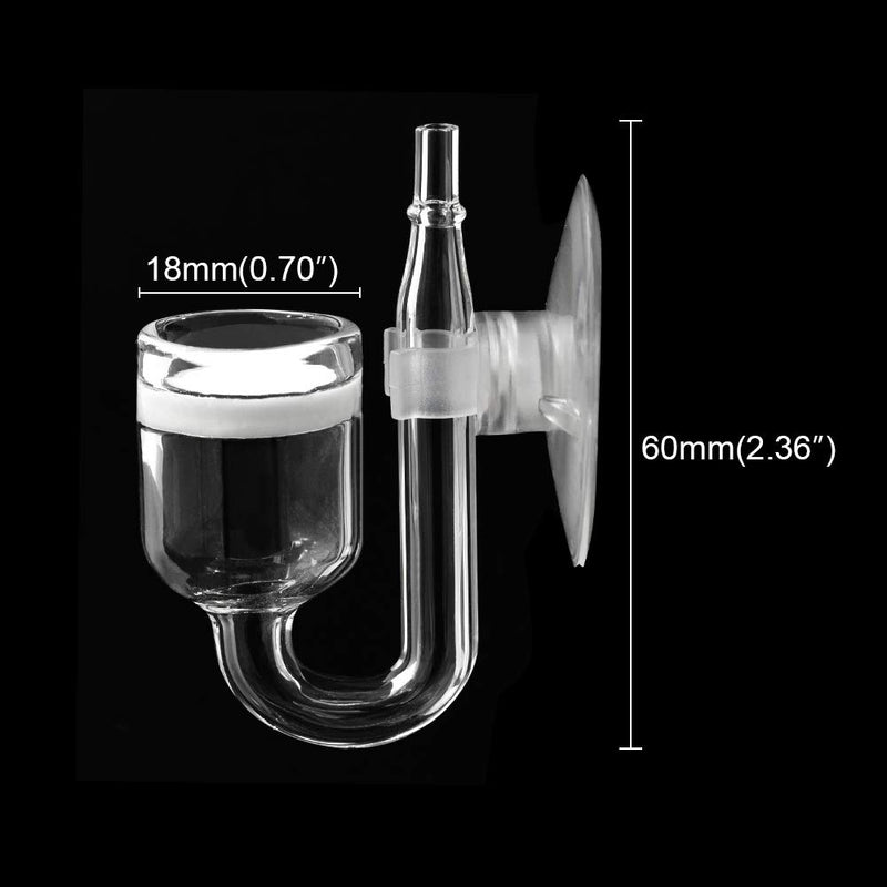 [Australia] - Cobella CO2 Diffuser U Shape Fish Tank Aquarium Pollen Glass CO2 Diffuser for Aquarium Planted Tank 