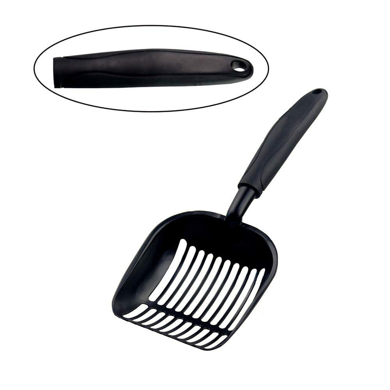 Chi-buy The Latest Update Metal Cat Litter Scoop,Aluminum Alloy with TABS/Round Teeth Pet Kitty Litter Scooper Black - PawsPlanet Australia