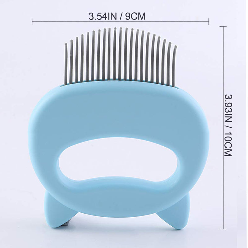 MOMSIV Cat Comb Massager Pet Hair Removal Massaging Shell Comb Massage Tool for Removing Matted Fur, Knots and Tangles Blue - PawsPlanet Australia