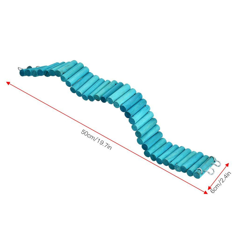 Hamster Climbing Ladder, Colourful Log Plank Road Suspension Bridge Platform for Birds Parrots Squirrel Sugar Gliders Mouse Gerbil 19.7x2.4in - PawsPlanet Australia