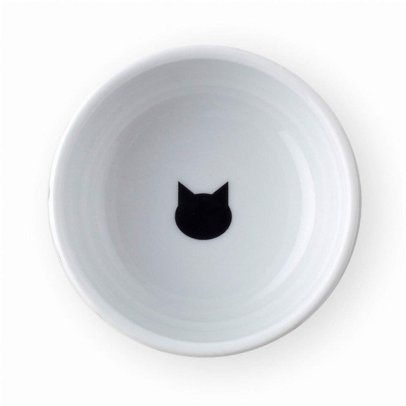 [Australia] - Necoichi Raised Cat Food Bowl, Stress Free, Backflow Prevention, Dishwasher and Microwave Safe, Made to EC & ECC European Standard Cat Dots 