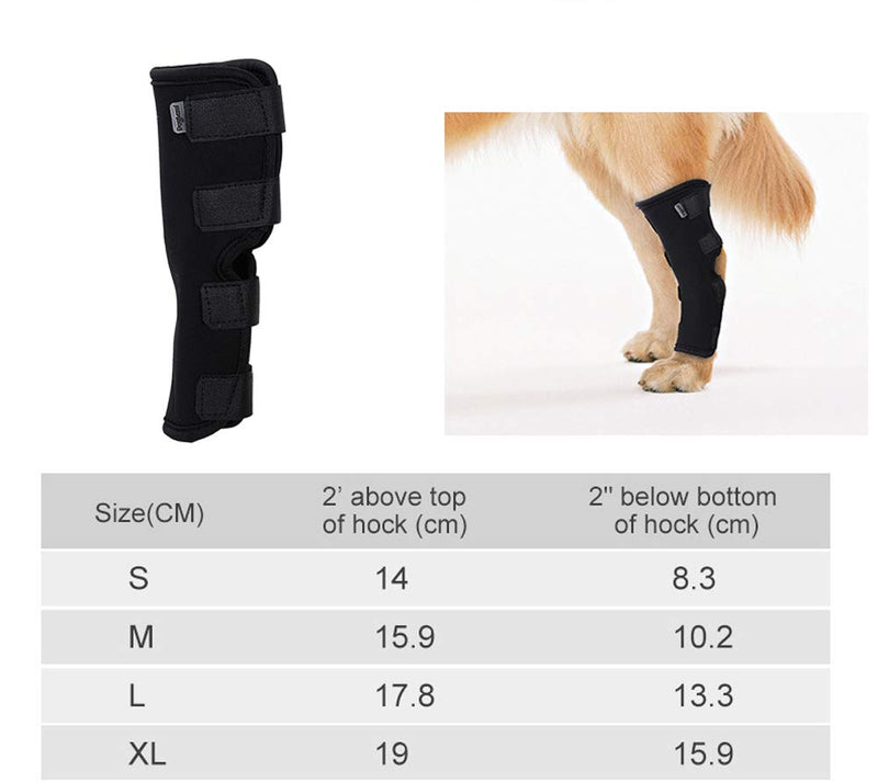 Rantow Long-Legs Dog Joint Brace Canine Rear Leg Hock Wraps Arthritis Heals Protector Prevents Injuries Sprains Helps Loss Stability (S, Black-1 Piece) S - PawsPlanet Australia