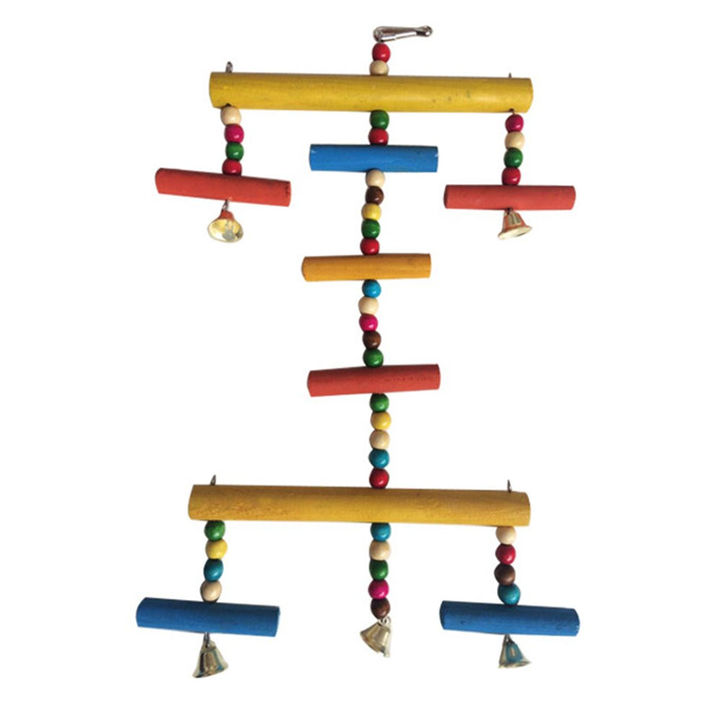 [Australia] - Keersi Wood Climbing Ladder Toy for Bird Parrot Parakeet Cockatiel Conure Budgie Lovebird Finch Canary African Grey Macaw Amazon Cockatoo Cage Perch Stand 