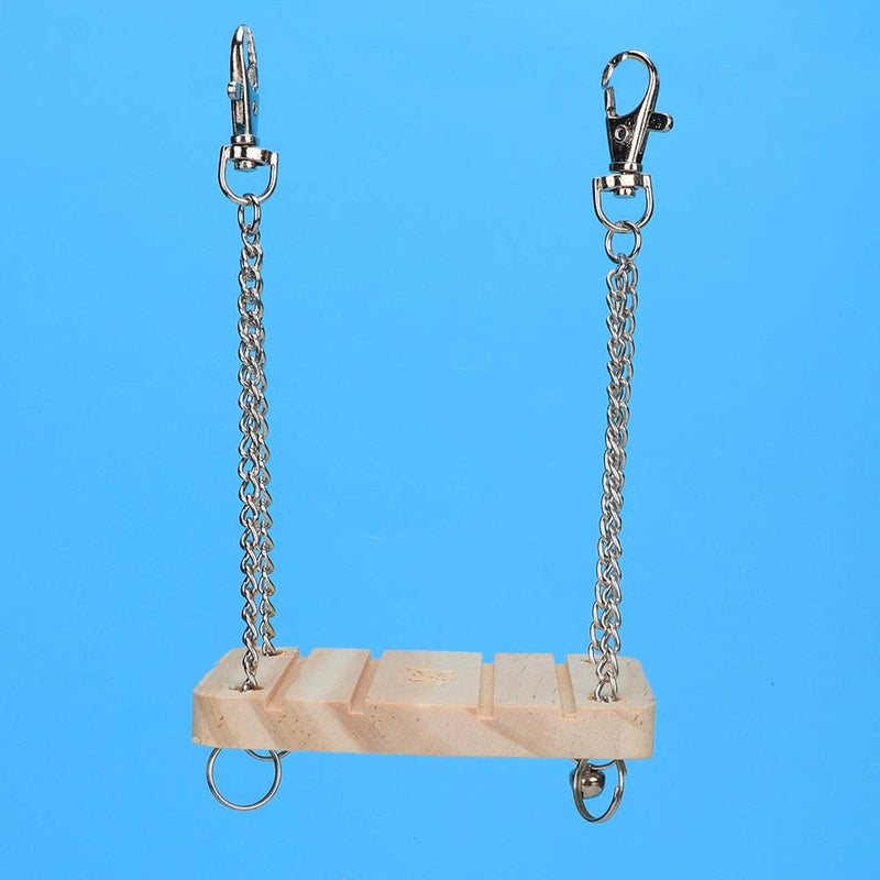 Hamster Swing Toys, Wooden Swing Platform with Hanging Chain Cage Exercise Toy for Mouse Rat Gerbil Dwarf Hamster 5.5 x 3.5in - PawsPlanet Australia