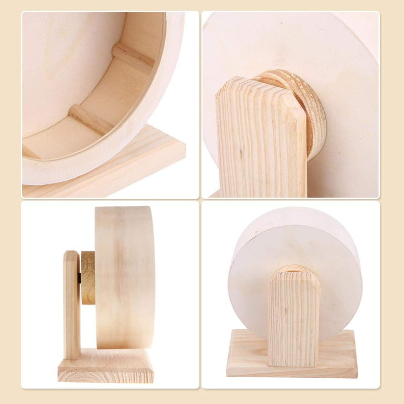 ViaGasaFamido Hamster Wheel, Small Pets Wooden Exercise House Funny Wheel Running Rest Nest Natural Roller Playing Toy for Gerbils Chinchillas Hedgehogs Mice Other Small Animals(S) S - PawsPlanet Australia