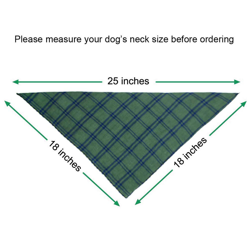 [Australia] - WanKoo Dog Bandanas 5 Pack, Reversible Plaid Printing Dog Scarf Boy and Girl Dogs Handkerchief Washable Triangle Bibs for Small Medium and Large Dogs 