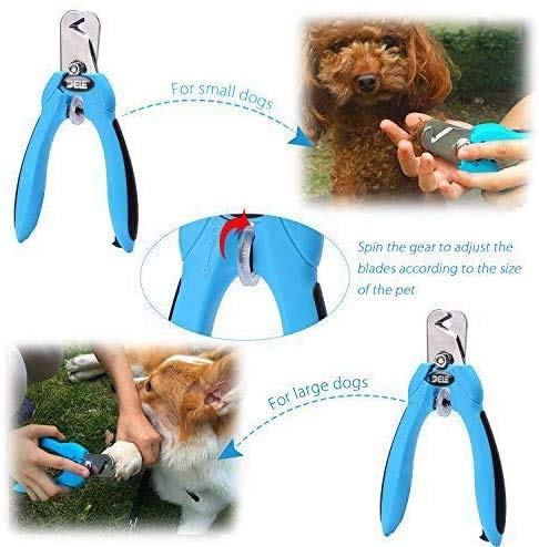 [Australia] - Dog & Cat Pets Nail Clippers and Trimmers with Adjustable Rolling Wheel to Avoid Over-Cutting, Free Nail File, Razor Sharp Blade, Professional Grooming Tool Suited for Small and Large Animals and Pets 