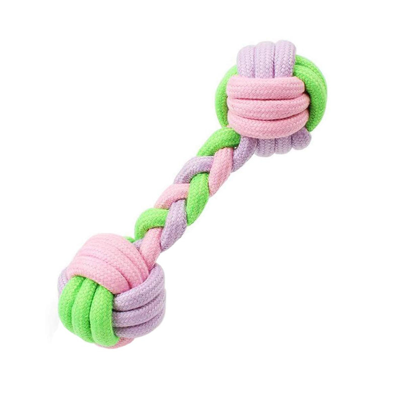 iPobie 2 Pcs Pet Cotton Rope Toy Dog Toy,Knotted Rope Bone Dog Toy,Candy Colours Dog Rope Toy - PawsPlanet Australia