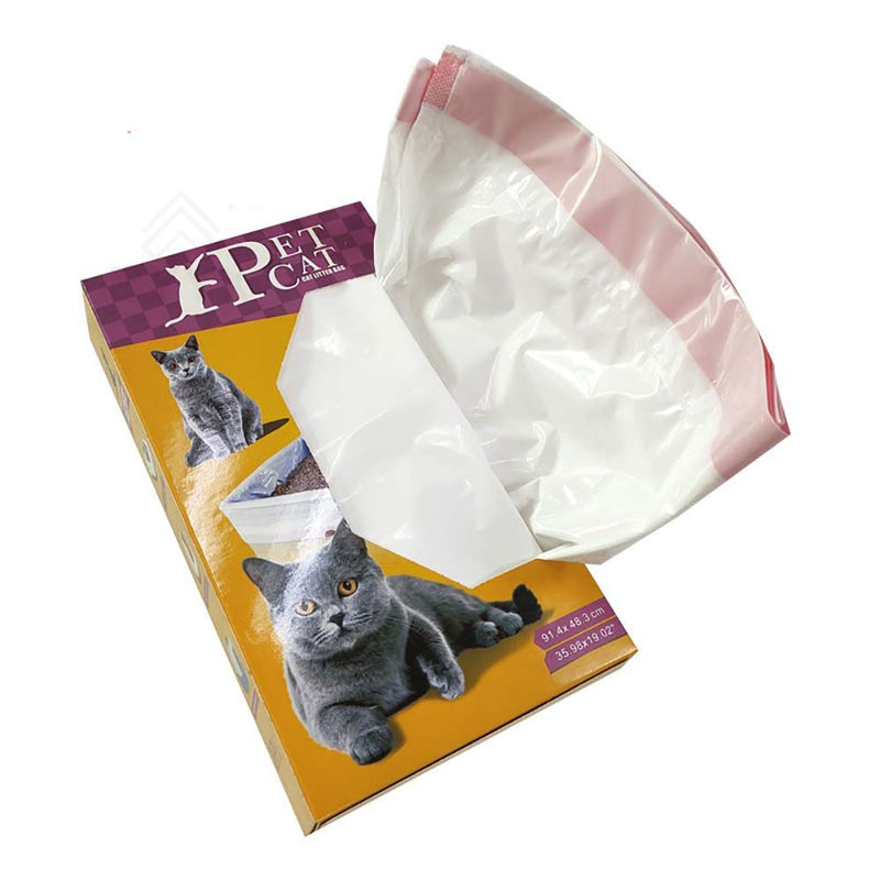 BYYX 10 Pack Cat Litter Bags Drawstring Cat Litter Liners Pet Garbage Liner (10 Pack,Medium) Medium - PawsPlanet Australia