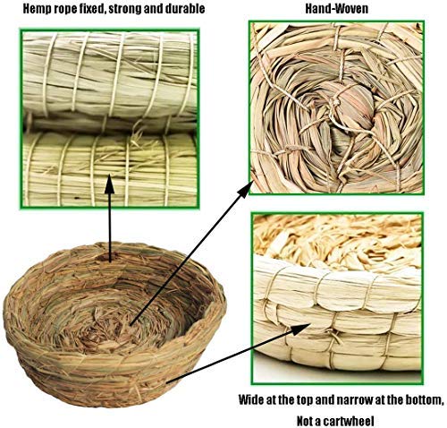 Bunny Grass Mat Woven Bed Mat,Rabbit Digging Hay Straw Resting Basket Bedding Nest,Fun Small Animals Play Balls Rolling Chew Toys Gnawing Treats for Guinea Pig Hamster Chinchilla Parrot (Rabbit love) Rabbit love - PawsPlanet Australia