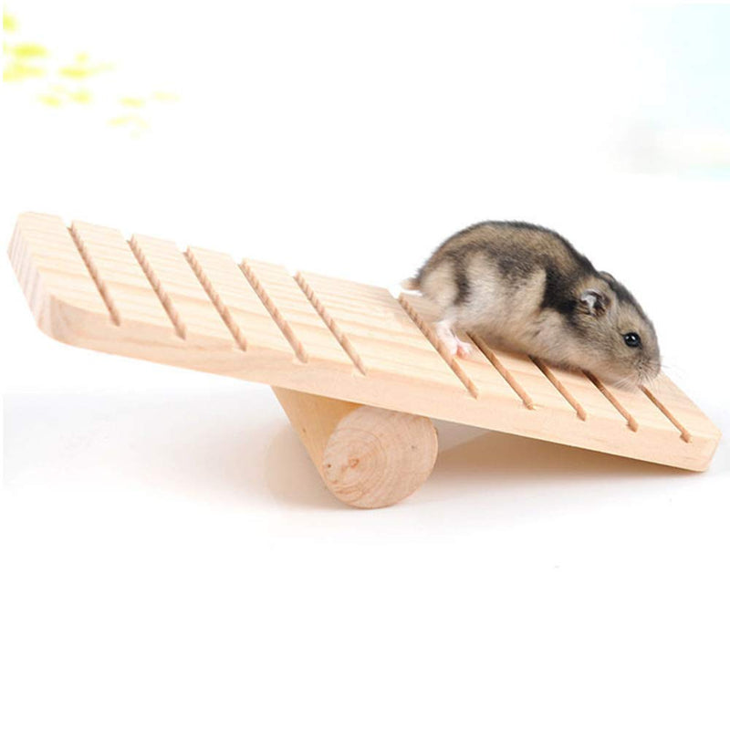 Jixista Hamster Seesaw Hamster Toys Wooden Seesaw Fun Play Toy Small Pet Natural Wooden Seesaw Bridge Exercise Small Animal Cage Hamster Toys Exercise Play Toys Chew Toys Accessories - PawsPlanet Australia