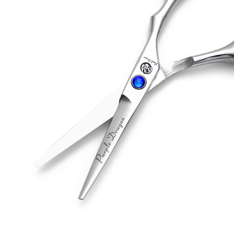 Purple Dragon 4“/5"/5.5"/6"/6.5"/7"/7.5"/8"/9"/10" Sharp Edge Salon Hair Cutting Shears - Pet/Dog Grooming Scissors with Bag - Perfect for Barber or Pet Groomer 4 inch - PawsPlanet Australia