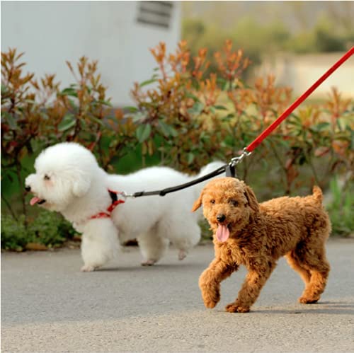 SZMYLED Double Dog Leash Coupler No Tangle Double Dog Dual Adjustable Splitter Lead Walker Trainer Leash for Two Dogs (without handle, for Small to big dogs) Black 50cm 2.5*50cm - PawsPlanet Australia