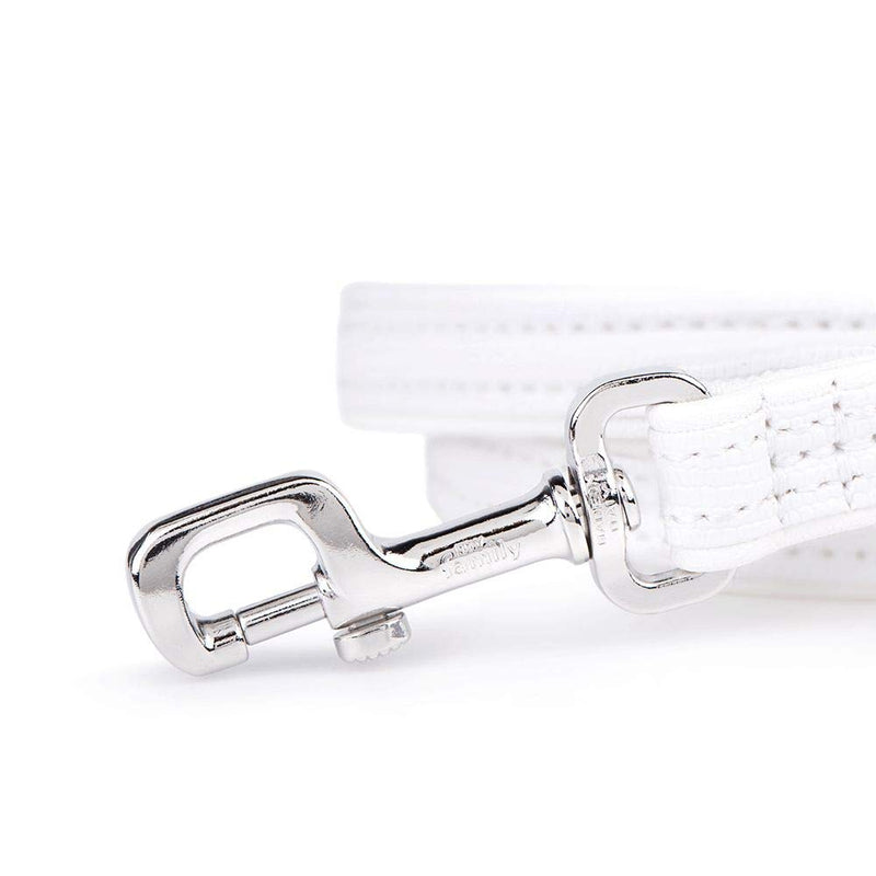 My Family faux leather leashes Made in Italy Saint Tropez collection 1,6/110 cm White - PawsPlanet Australia
