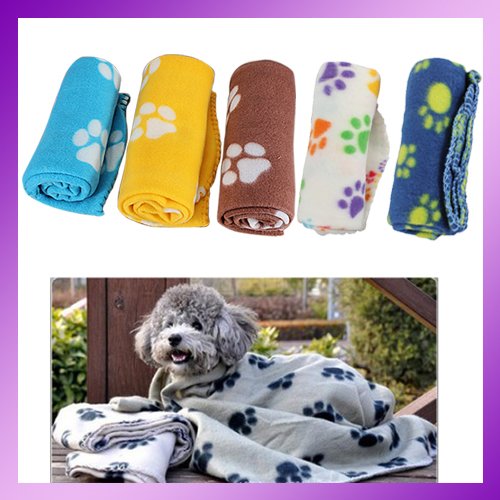 [Australia] - MECO(TM) Pet Dog Cat Blanket Mat Bed with Paw Prints 