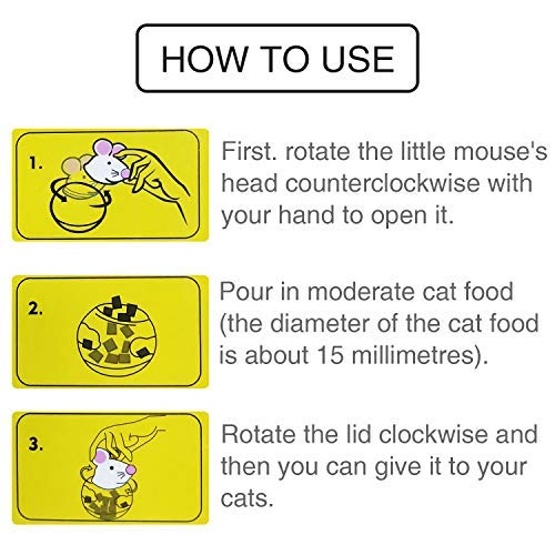 [Australia] - Legendog 2pcs Cat Food Balls Slow Feeder Toy Mice Tumbler Shaped Pet Treat Ball Cat Food Toy Ball Pet Food Ball Cat Feeder White&Pink 