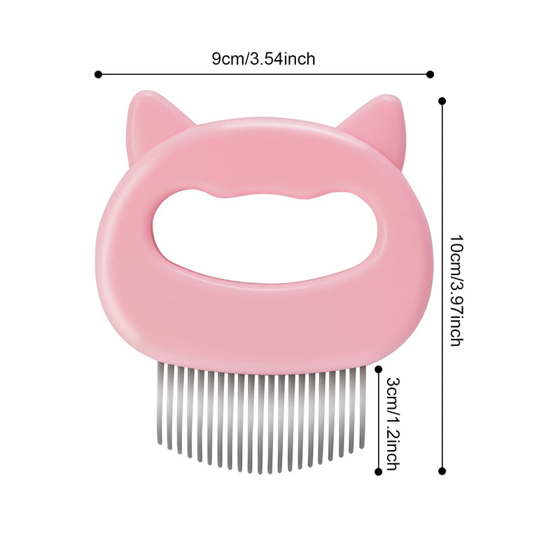 6 Pcs Cat Shell Comb Pet Hair Removal Comb Cat Massage Comb Pet Hair Shedding Brush Pet Fur Grooming Brush for Dog Puppy Rabbit to Remove Matted Tangled Fur Loose Hair (Blue, Green, Pink) - PawsPlanet Australia