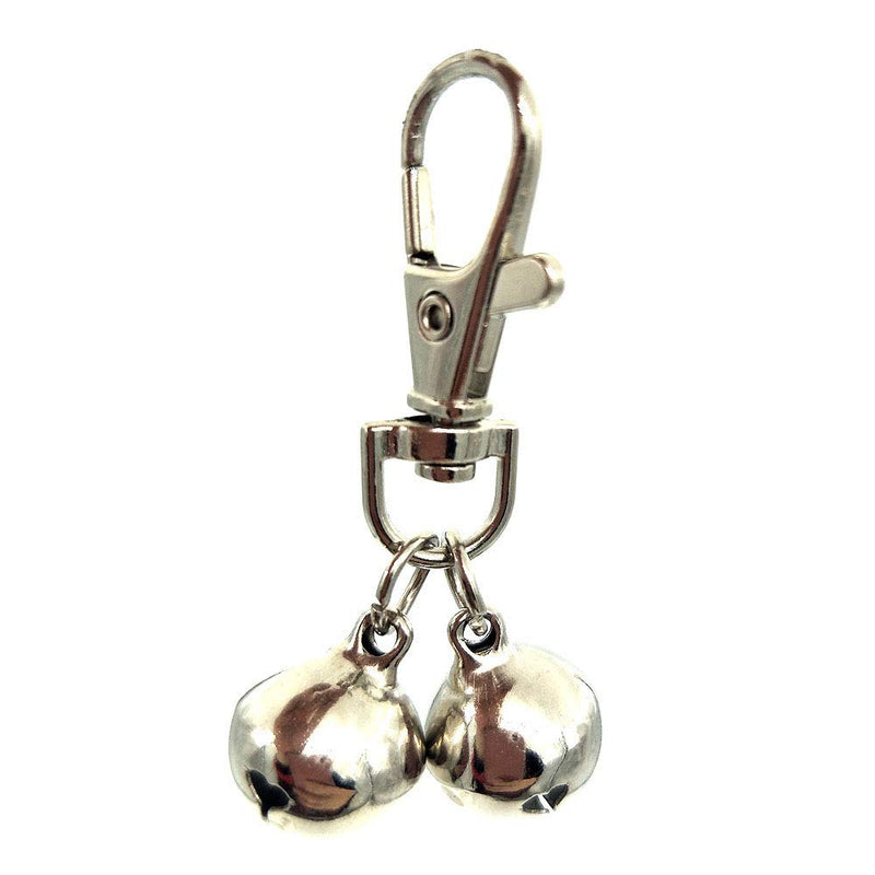 [Australia] - Sport Art DIY pet Bells 304 Stainless Steel Dog Bells 2pcs Bell Training Charm Pendants Jewelry for Pet Dog Cat Necklace Collar（4sets） silvery and Golden 
