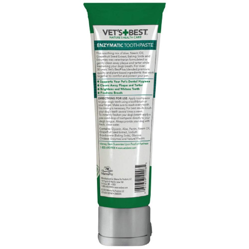 Vet’s Best Enzymatic Dog Toothpaste | Teeth Cleaning and Fresh Breath Dental Care Gel | Vet Formulated - PawsPlanet Australia