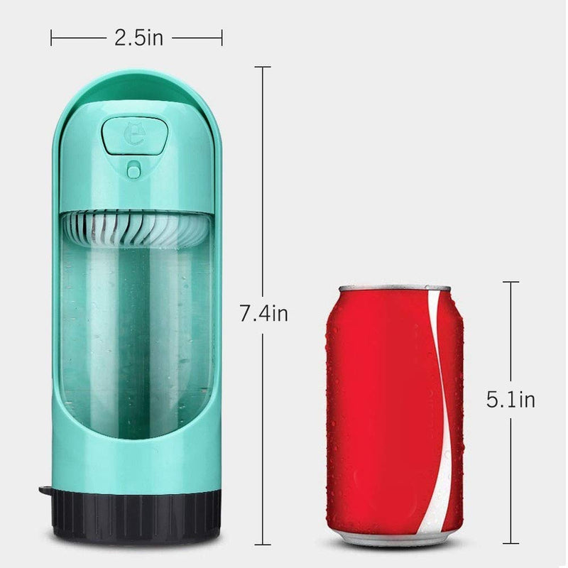 KUIDAMOS Portable Dog Water Bottle for Walking,Leak Proof,Pet Water Dispenser Pet Travel Drink Cup with Bowl,Water Pet Dog Cat Outdoor Easily and Quickly-Dog Gift-300ml - PawsPlanet Australia