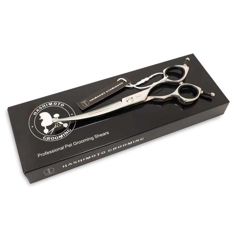 HASHIMOTO Curved Scissors for Dog Grooming,Light Weight,Pet Grooming Shears,Designed for Right and Left handers. Curved (Round-Tip) 6.5 inch - PawsPlanet Australia