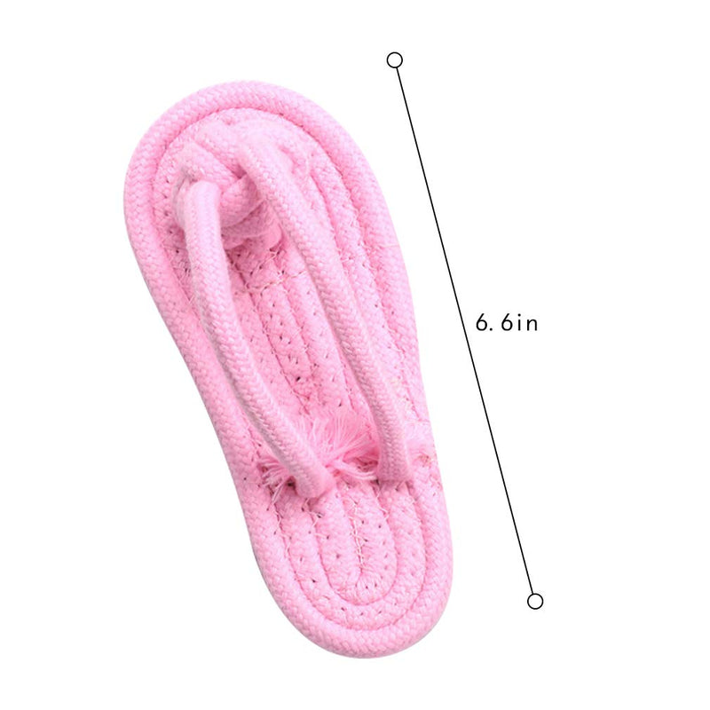 Cotton Pet Dog Rope Toy Non-toxic Puppy Chew Toy for Bite Training Teeth Cleaning Play Rope Toys for Large Small Dog Pink - PawsPlanet Australia