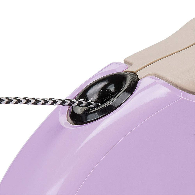 Extendable Dog Lead AMIGO Cord S, Retractable Cord, 5 m, Max 15 kg, Lilac Small - PawsPlanet Australia