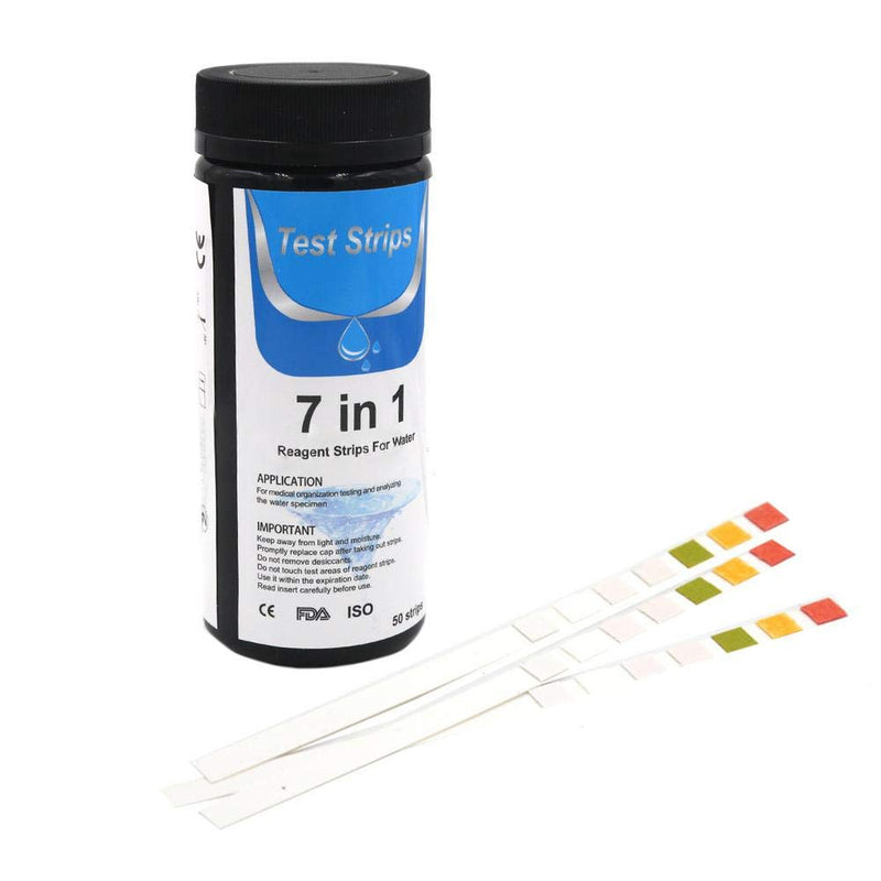 Prom-note 7 In 1 Test Strips Freshwater And Saltwater Aquarium Test Strips, 50PCS Water Quality Test Strips Aquarium Fish Tank PH Level Testing Papers For PH Level Test - PawsPlanet Australia