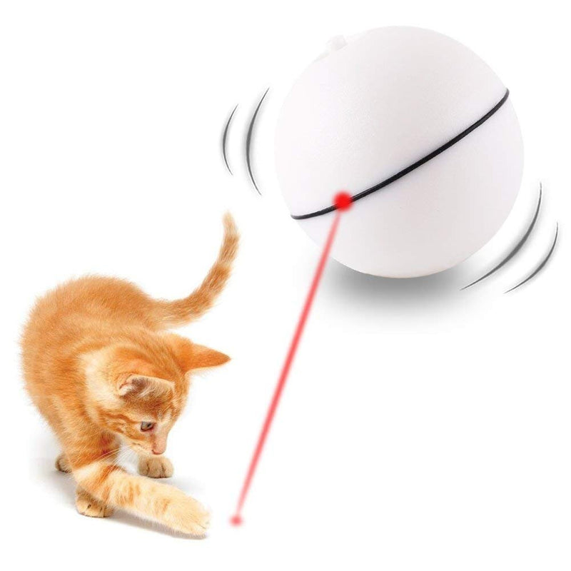 [Australia] - Eko Interactive 2 Cat Ball 360 Degree Self Rotating Ball Automatic LED Light Entertainment Exercise Toy for Pet 