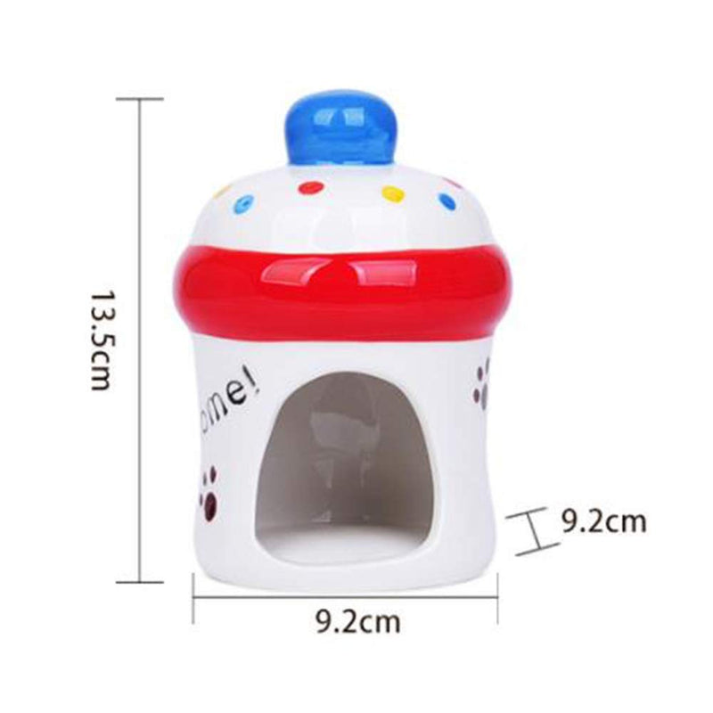 gutongyuan Hamster Hideout Ceramic Adorable Cartoon Shape Hamster House Chinchilla Mini Hut Small Animal Hideout Cave Cage Accessories Bottle - PawsPlanet Australia