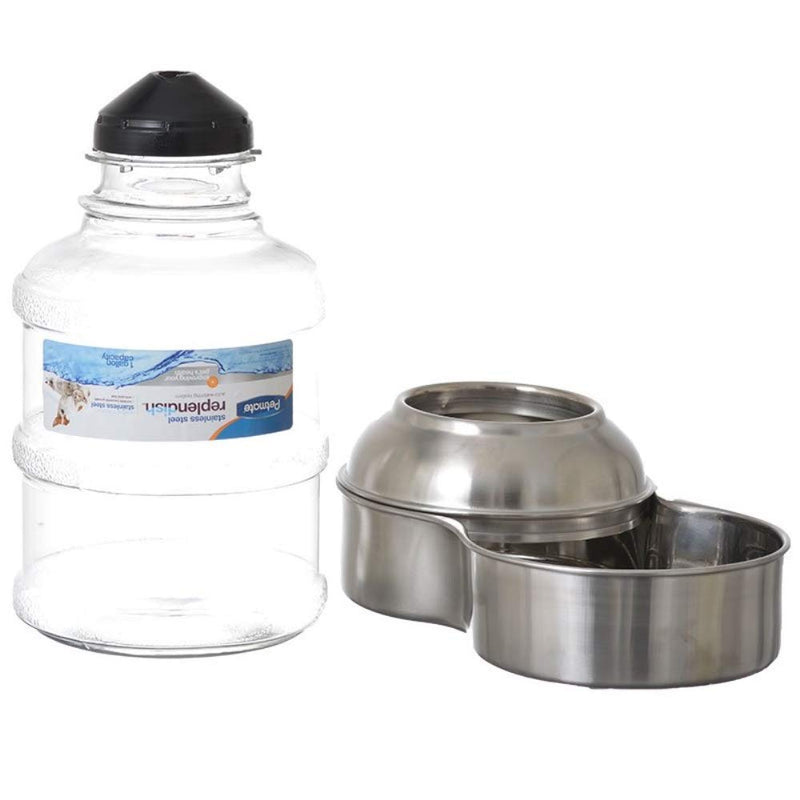 [Australia] - Petmate Stainless Steel Replendish Waterer, Small (24345S) 